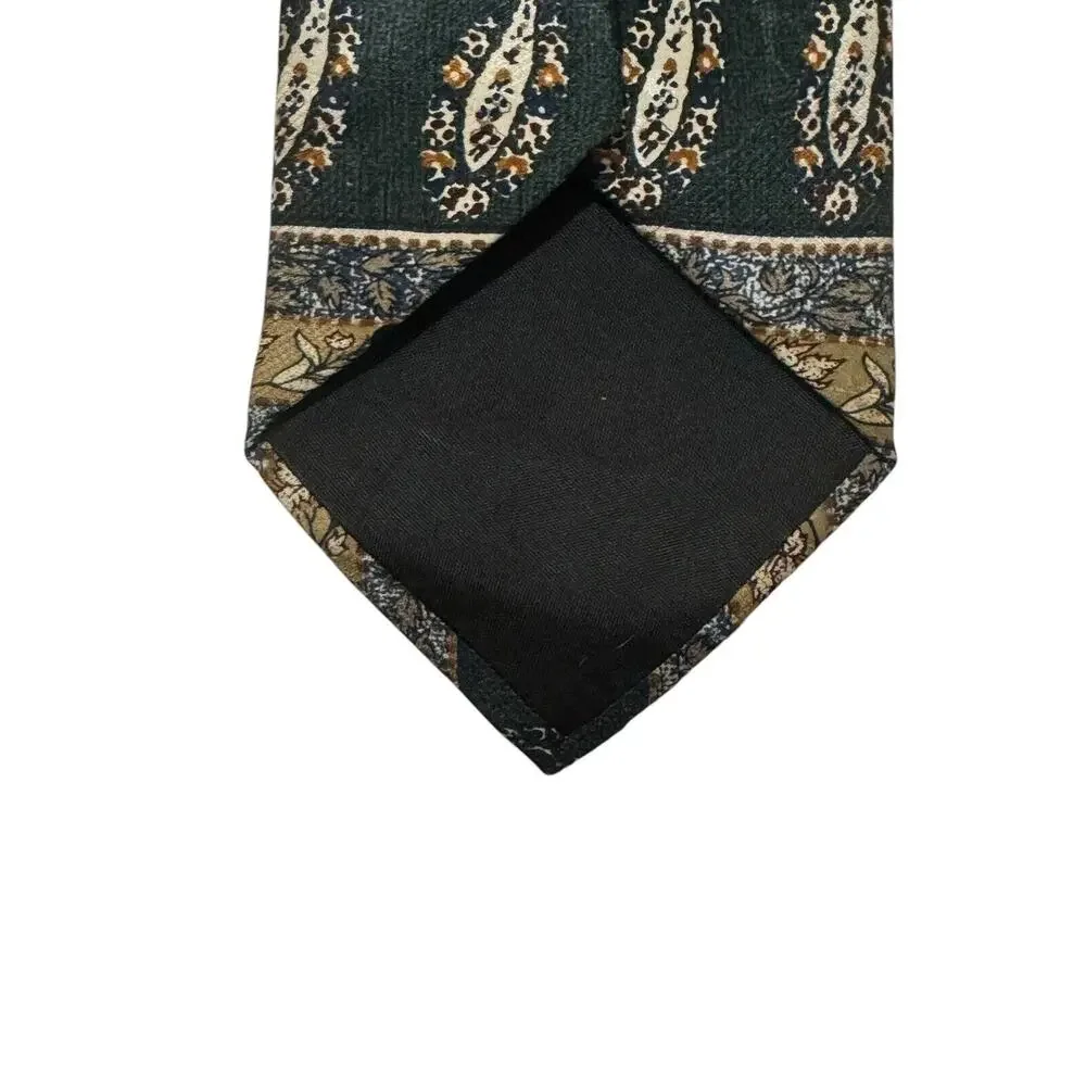 Disney Mickey Inc Hidden Mickey Mouse Floral Paisley Vintage Cartoon Necktie